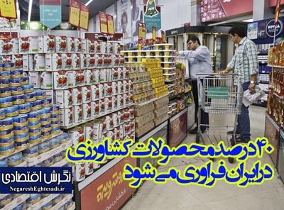 ۴۰ درصد محصولات کشاورزی در ایران فراوری می‌شود