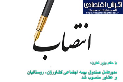مدیرعامل صندوق بیمه اجتماعی کشاورزان، روستائیان و عشایر منصوب شد