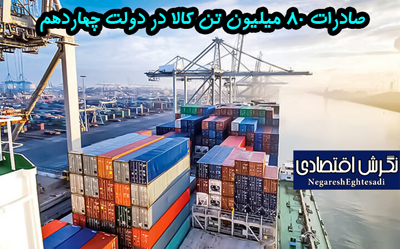 صادرات ۸۰ میلیون تن کالا در دولت چهاردهم