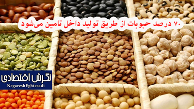 ۷۰ درصد حبوبات از طریق تولید داخل تامین می‌شود