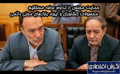حمایت مجلس از تداوم عرضه مستقیم محصولات کشاورزی و ایجاد بازارهای محلی دائمی