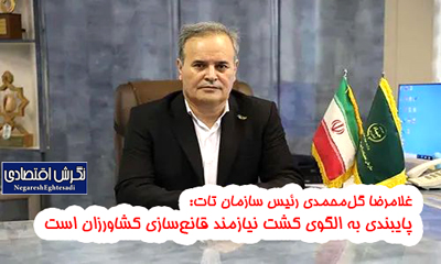 غلامرضا گل‌محمدی رئیس سازمان تات: پایبندی به الگوی کشت نیازمند قانع‌سازی کشاورزان است