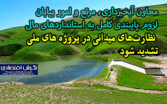 معاون آبخیزداری، مرتع و امور بیابان: لزوم پایبندی کامل به استانداردهای مالی  نظارت‌های میدانی در پروژه های ملی تشدید شود
